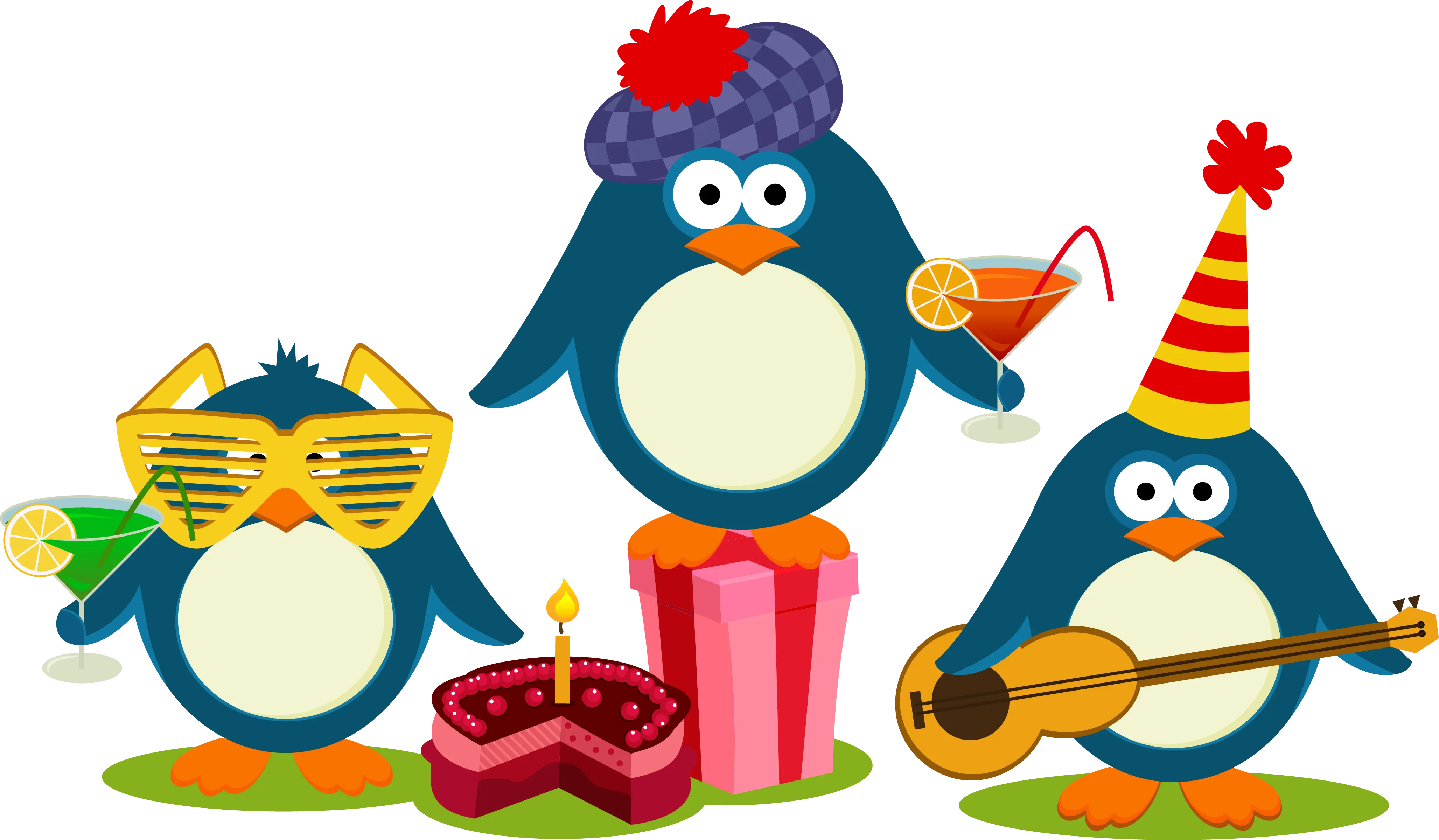 animals image celebrating birthday party